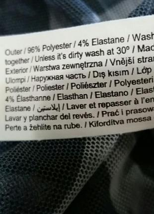 Блуза вільного крою у дрібну сіточку чорного  і сірого кольору.принт листя.9 фото