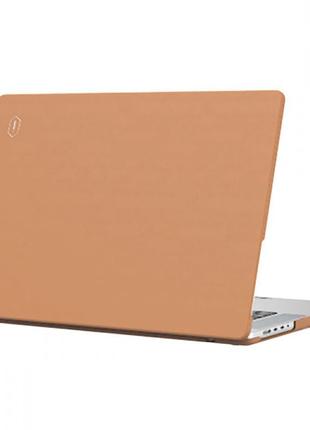 Накладка wiwu leather shield macbook pro 14,2" (a2442) brown