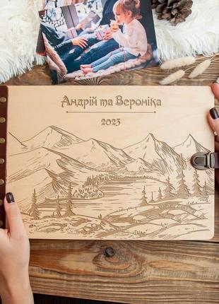 Свадебный фотоальбом для молодоженов, влюбленных в горы