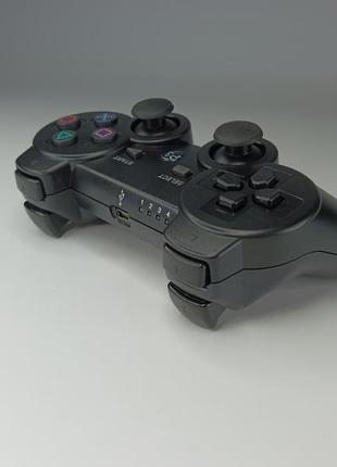Беспроводной игровой контроллер джойстик doubleshock для playstation 3 черного цвета4 фото