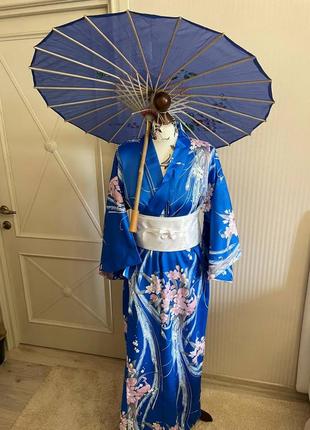 Кимоно, кимано, хаори, юката японская, платье халат, костюм гейши японский1 фото