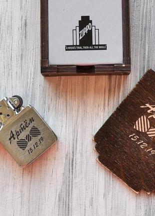 Зажигалка zippo с индивидуальной гравировкой на заказ, оригинальный подарок для мужчины