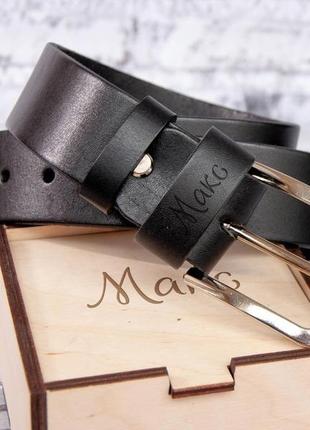 Эксклюзивный кожаный ремень с гравировкой, классическая серебрянная пряжка2 фото