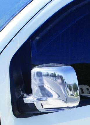 Накладки на зеркала полные (2 шт) carmos - хромированный пластик для fiat fiorino/qubo 2008-2024 гг