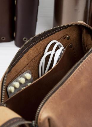 Кожаная косметичка с гравировкой