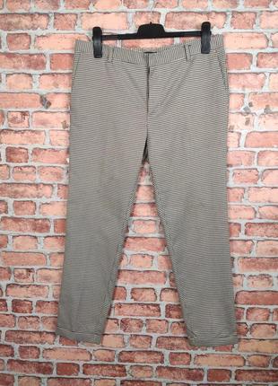 Брюки брюки в клетку slim fit h&m