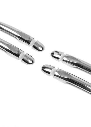 Накладки на ручки (4 шт., нерж.) 4 чипа, omsaline - итальянская нержавейка для renault fluence 2009-2016 гг