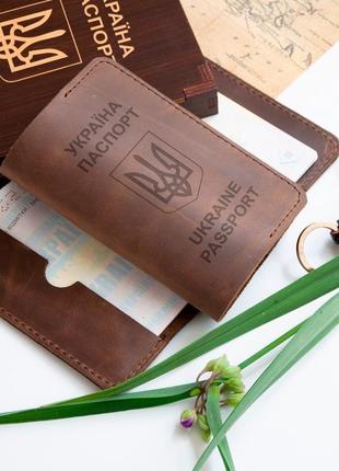 Классическая кожаная обложка на паспорт на заказ9 фото