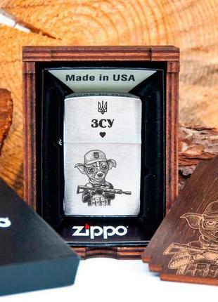 Зажигалка zippo с гравировкой пса4 фото