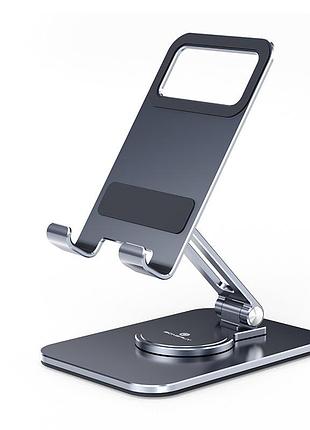 Підставка для телефона, планшета vhg l05 mini поворотна 360°c phone tablet stand silver