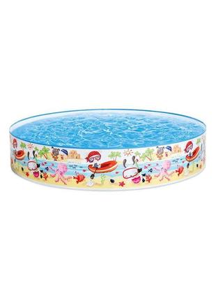 Басейн дитячий веселий пляж, басейн intex snapset pool 152*25см, не надувний