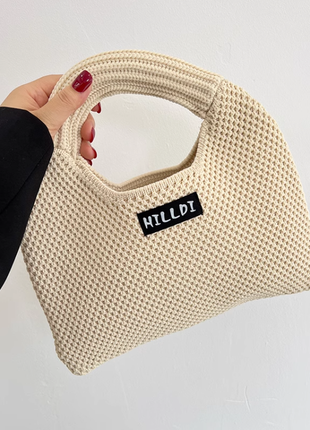 Новая вязаная сумка багет