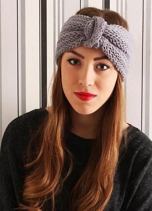 Вязанная серая повязка от n. verich