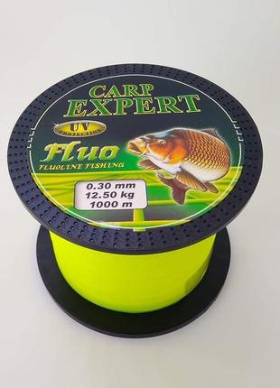 Леска carp expert yellow 1000 м 0.28 мм волосінь коропова фідерна для риболовлі