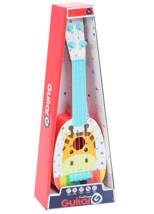 Дитяча музична іграшка гітара жираф 898-39, 4 струни1 фото