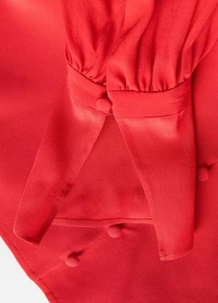 Новая красная блуза 100% вискоза хс6 фото