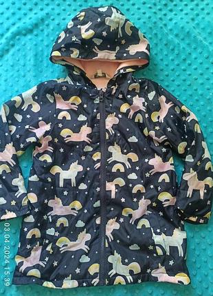 Ветровка на флісі з єдинорогами, 110/116.