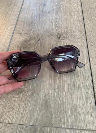 Кружевные солнцезащитные очки женская новые серого цвета квадратные9 фото