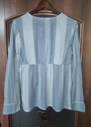 Котонова сорочка / блуза / вишиванка h&amp;m (100% бавовна)2 фото