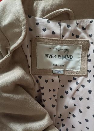 Брендова бежева замшева куртка на блискавці river island5 фото