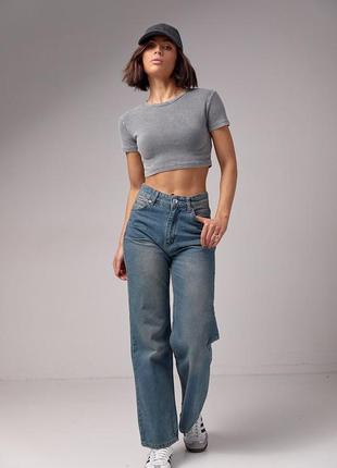 Жіночі трендові потерті джинси, джинсові штани брудні гранж2 фото