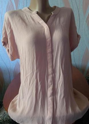 Пудровая ,нюдовый цвет блузка кофта рубашка туника1 фото