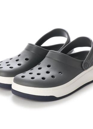 Крокс крокбэнд фул форс клог платформ серые crocs crocband full force clog slate gray