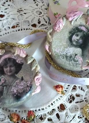 Декоративный подвес, декупаж девочки