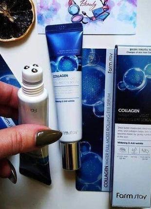 Коллагеновая укрепляющая сыворотка farm stay для кожи вокруг глаз!