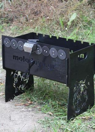 Мангал автоматичний з гравіюванням на 8 шт - тигр