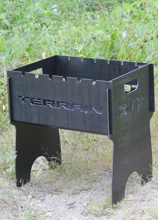 Мангал shop-pan розбірний з індивідуальним гравіюванням на 6 шампурів — gmc