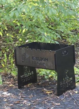 Мангал shop-pan разборный с гравировкой на 8 шампуров - буддом