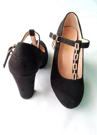 ‼️ скидка!!️женская обувь/ туфли новые замшевые черные 🖤 34, 37 размер, маломерки3 фото