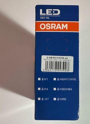 Led лампы н8/h11/h16 osram ledriving hl5 фото