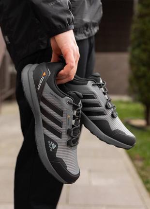 Мужские демисезонные кроссовки в стиле adidas terrex light gtx grey black адидас терекс гортекс весенние серые 41-46 ripstop gore-tex4 фото