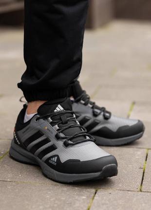 Мужские демисезонные кроссовки в стиле adidas terrex light gtx grey black адидас терекс гортекс весенние серые 41-46 ripstop gore-tex2 фото