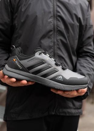 Мужские демисезонные кроссовки в стиле adidas terrex light gtx grey black адидас терекс гортекс весенние серые 41-46 ripstop gore-tex7 фото