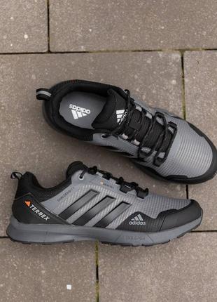 Мужские демисезонные кроссовки в стиле adidas terrex light gtx grey black адидас терекс гортекс весенние серые 41-46 ripstop gore-tex1 фото