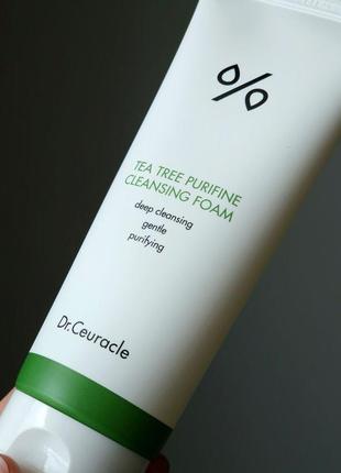Гель-пенка для умывания dr. ceuracle tea tree purifine 30 cleansing foam