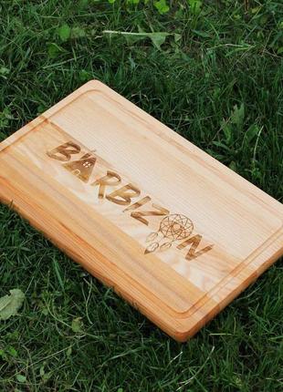 Доска кухонная прямоугольная 25x40 см с гравировкой "ваш логотип" (sp00608)