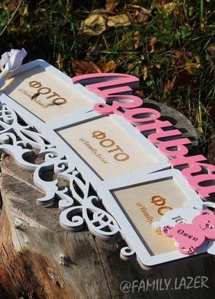 Настінна рамка-метрика з ім'я - лізонька