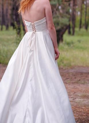 Весільна сукня/сукня молочна/бежева/сукня на випускний.8 фото