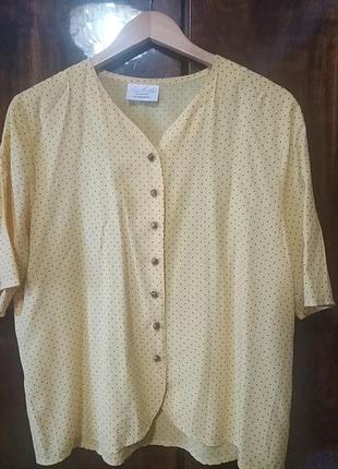 Жовта блузка в горох