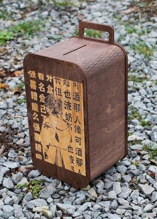 Копилка-чемодан / деревянная копилка для денег2 фото