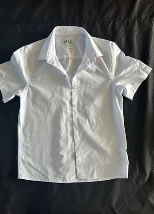 Белая рубашка на 7-8 лет