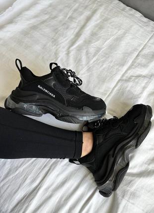 Кроссовки в стиле balenciaga triple s gray red blue