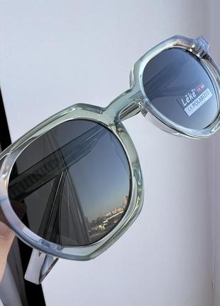 Красивые солнцезащитные очки leke polarized lk5004 в прозрачной оправе3 фото