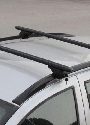 Перемычки на обычные рейлинги под ключ bold bar v1 (2 шт) черные для toyota land cruiser 90 prado