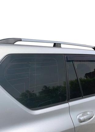 Рейлінги турецька дизайн (хром, 2 шт) пластикові ніжки для toyota land cruiser prado 150