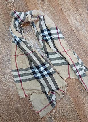 Тонкий шарш палантин шаль burberry оригинал кашемир made in england